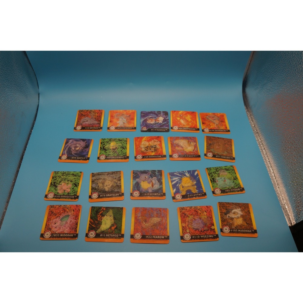 19pc Vintage 1999 Pokemon Artbox Premier Edition Series 1 Sticker Lot Charmander